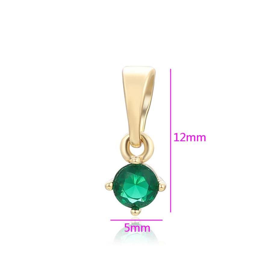 Shree fashion simple 14K gold color pendant （X001065440)