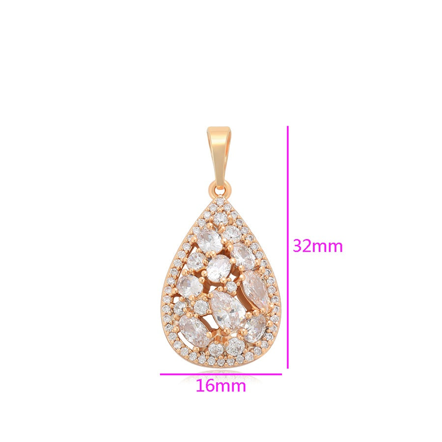 Shree fashion elegant 18K gold color pendant （X000764193）