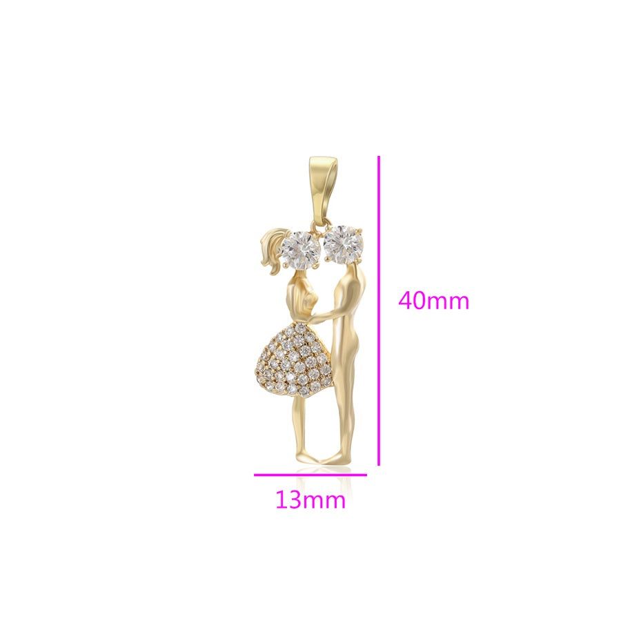 Shree fashion simple 14K gold color pendant (X000945722)