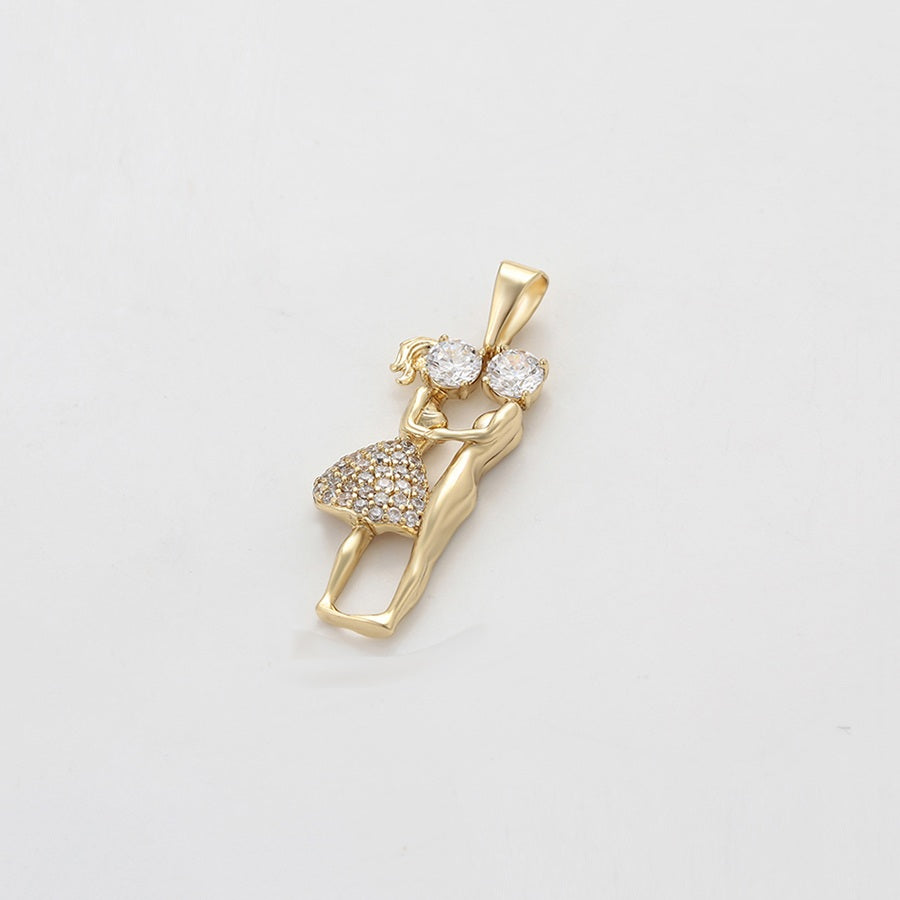 Shree fashion simple 14K gold color pendant (X000945722)