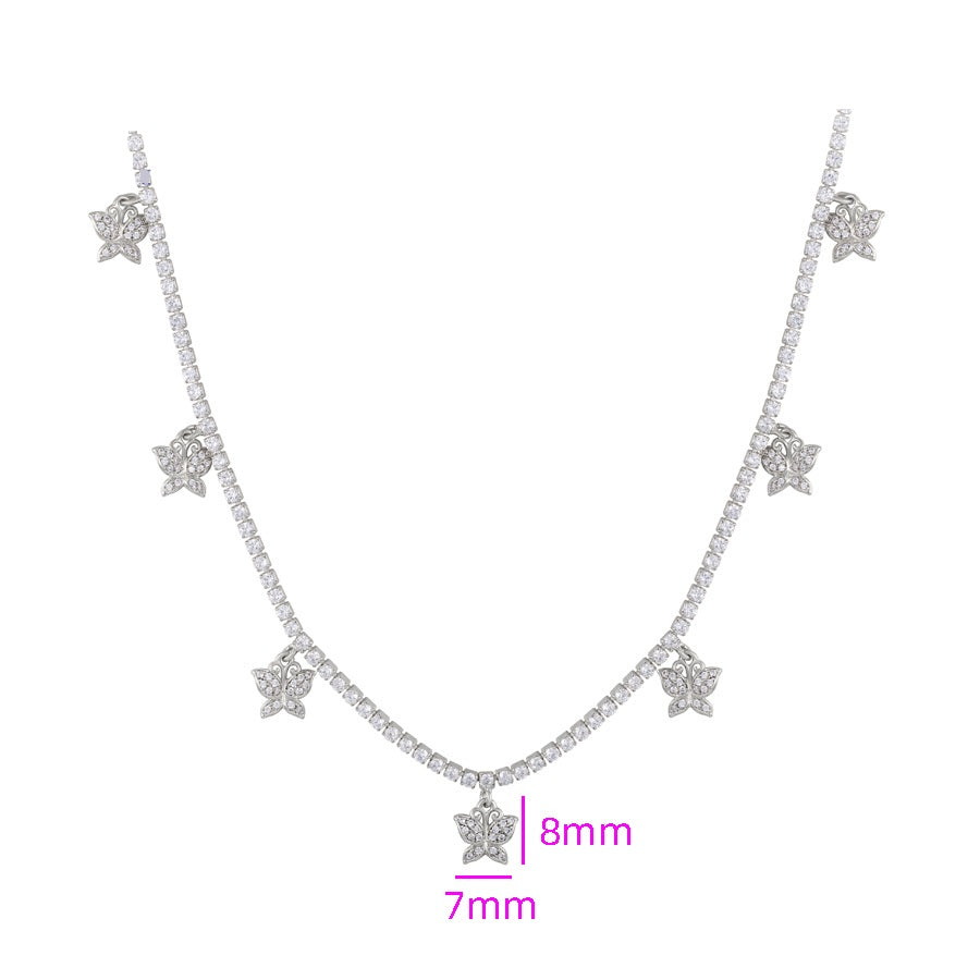 Shree fashion platinum plated necklace （X000850917）