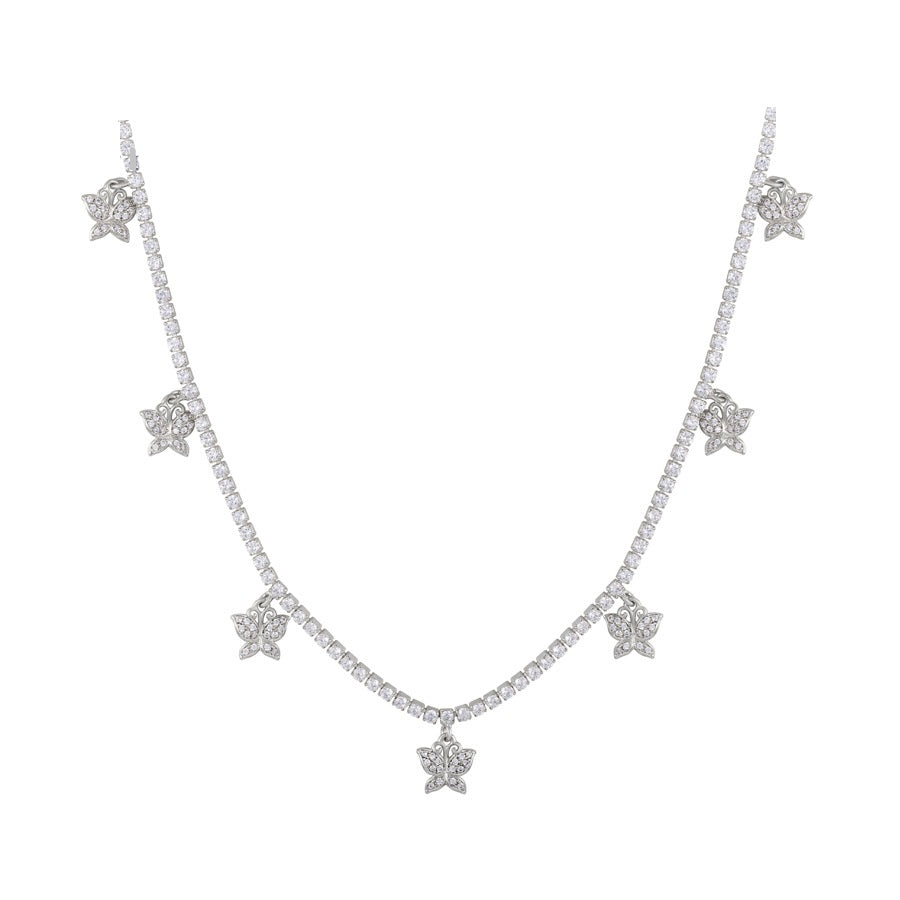 Shree fashion platinum plated necklace （X000850917）