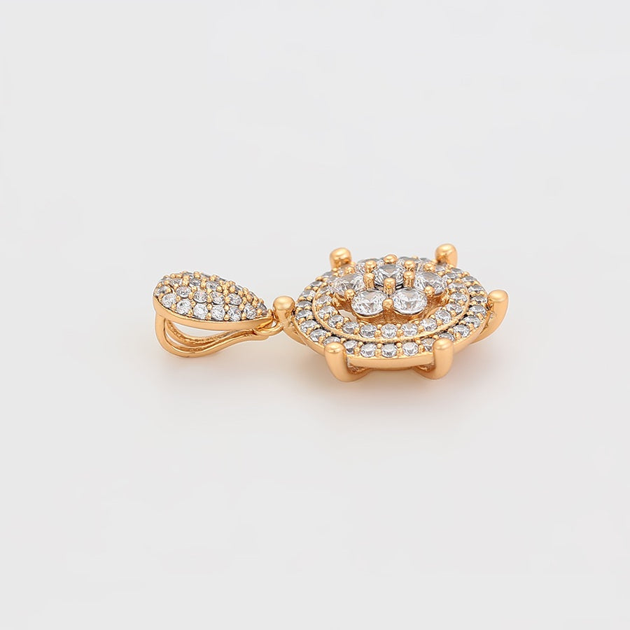 Shree 18k gold color zircon pendant （X000746488）