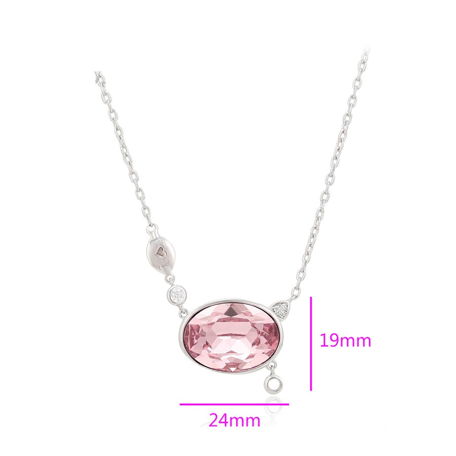 Shree fashion simple platinum plated necklace (43230)