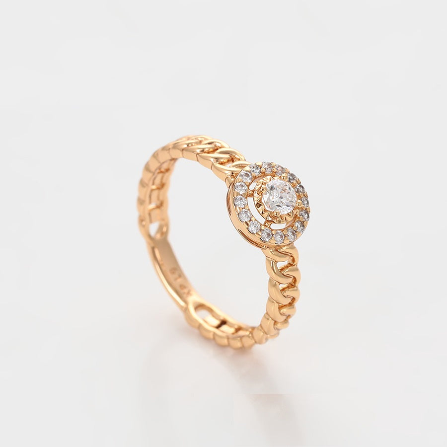 Shreefashion simple 18K gold color ring