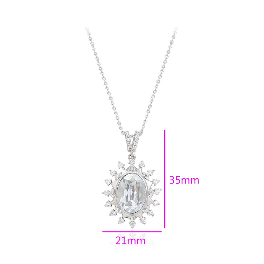 Shree fashion simple crystal necklace (44355-A1)