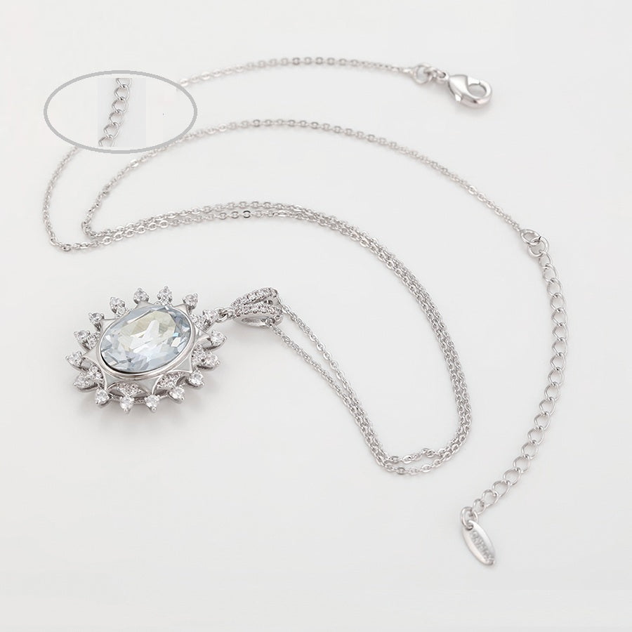 Shree fashion simple crystal necklace (44355-A1)