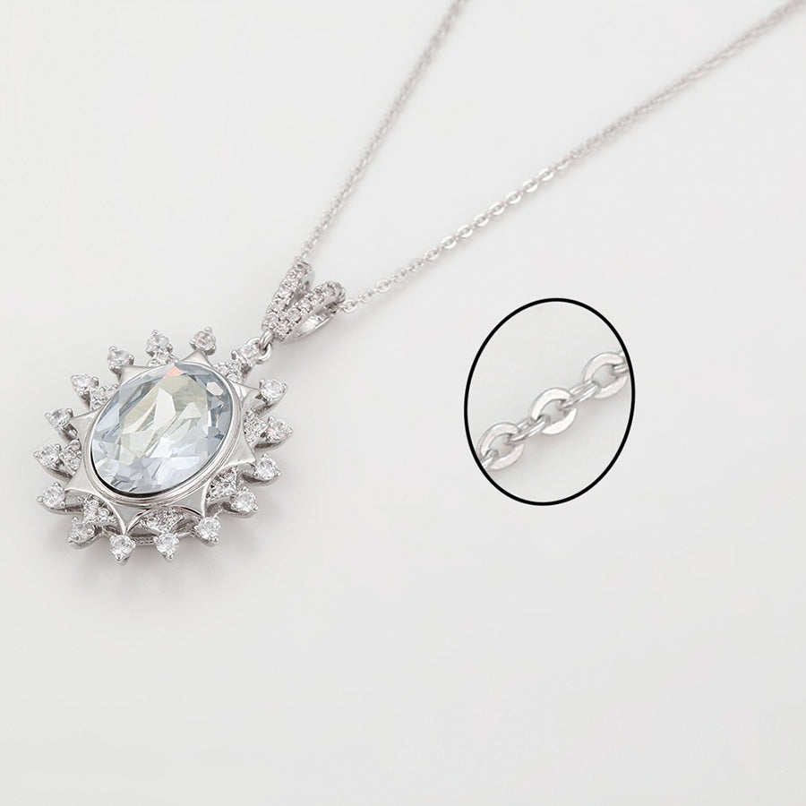 Shree fashion simple crystal necklace (44355-A1)