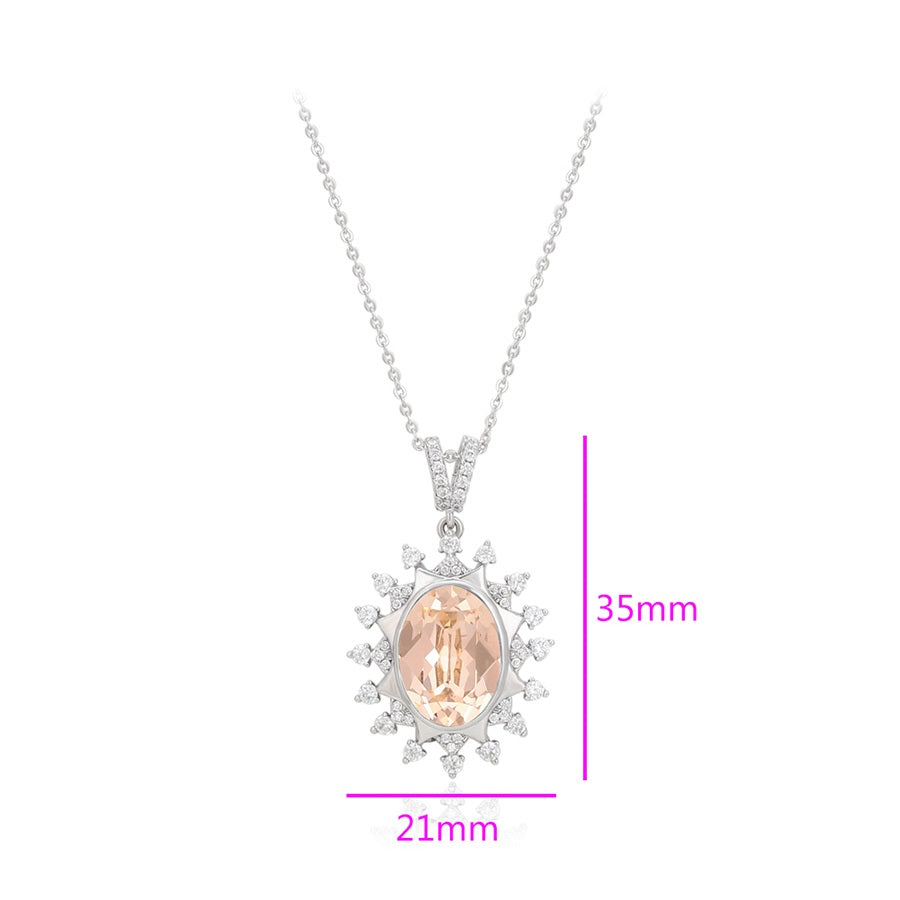 Shree fashion simple crystal necklace (44355-A10)