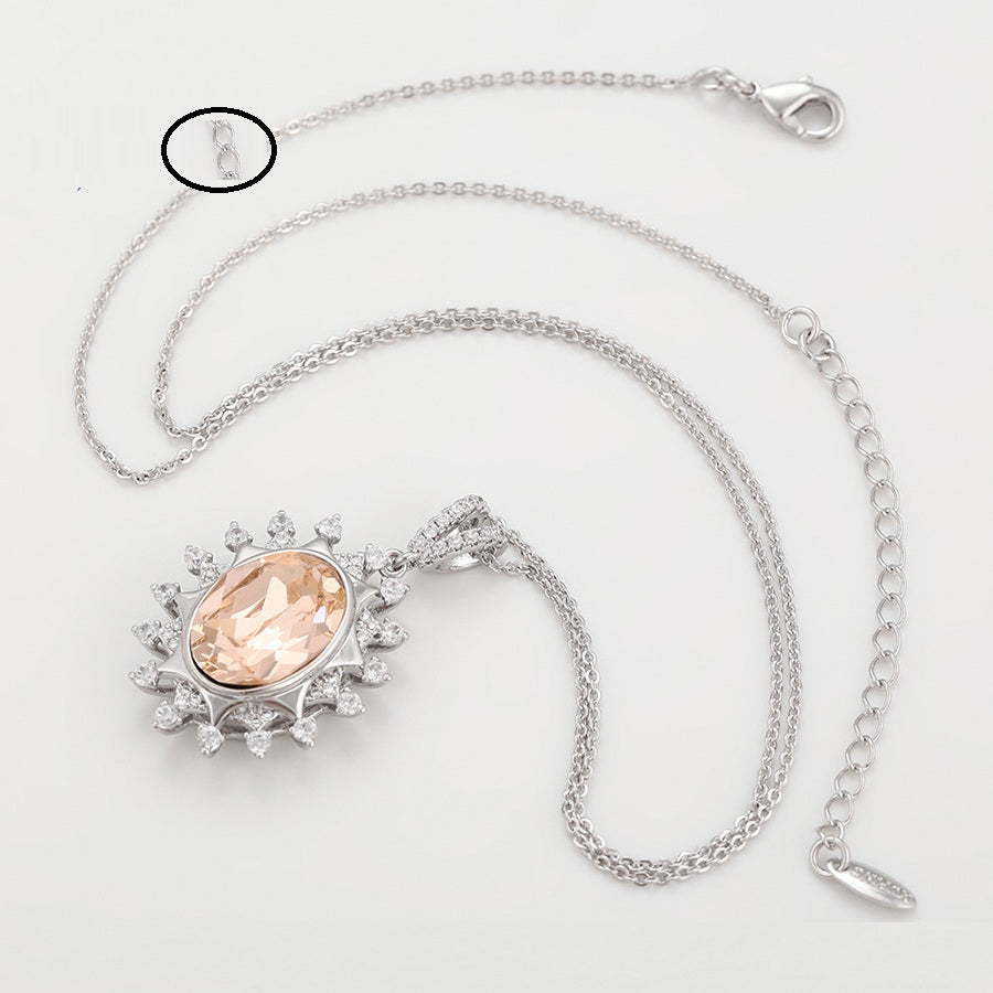 Shree fashion simple crystal necklace (44355-A10)