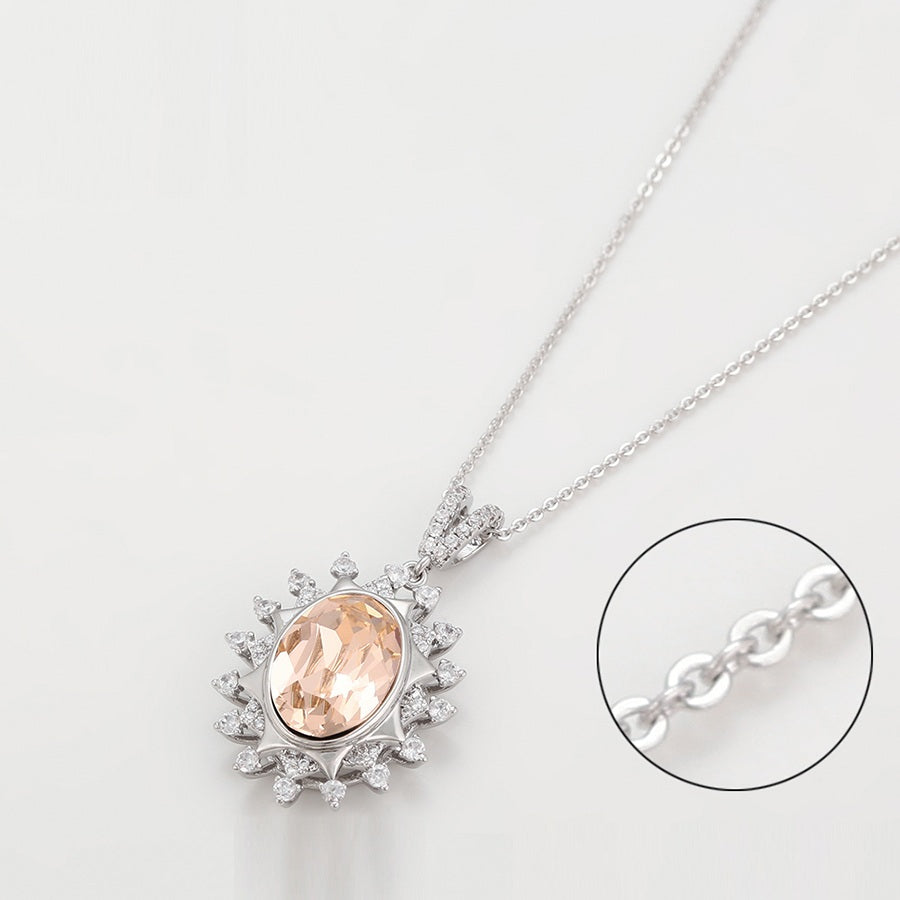 Shree fashion simple crystal necklace (44355-A10)