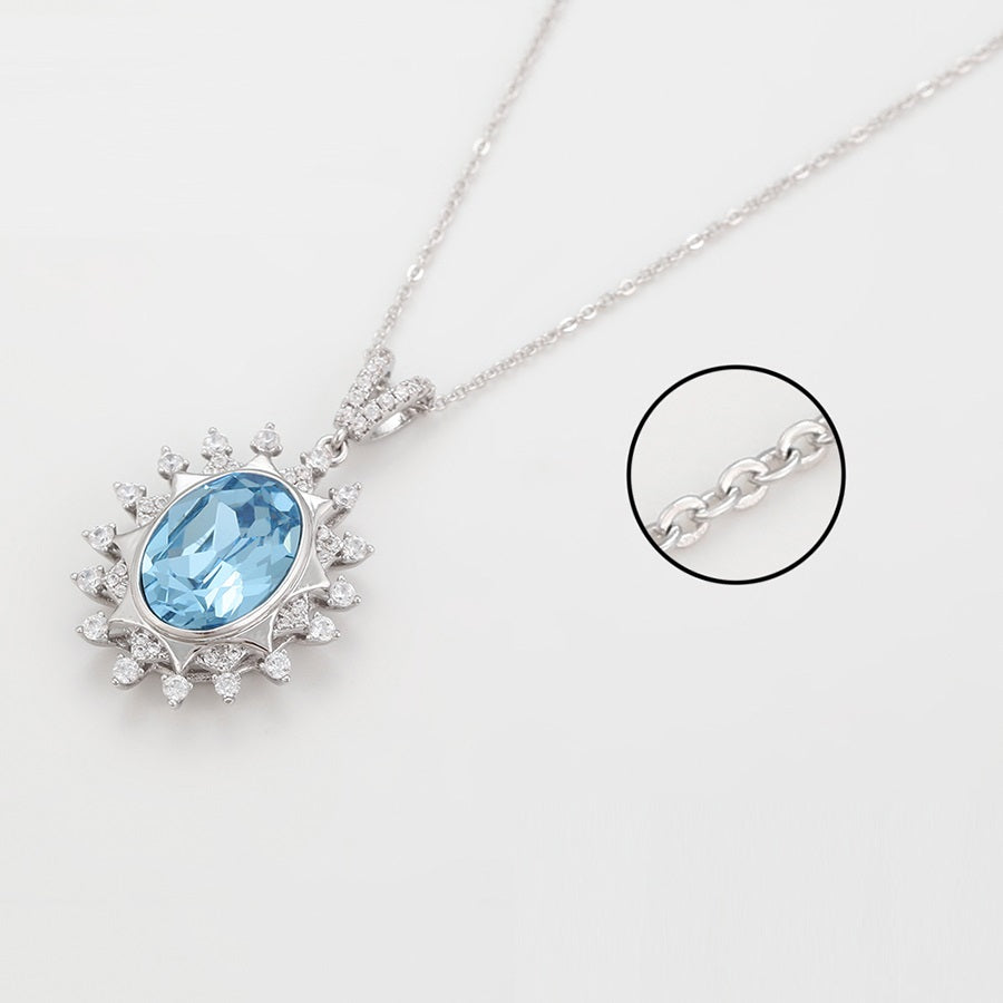 Shree fashion simple crystal necklace (44355-A18)