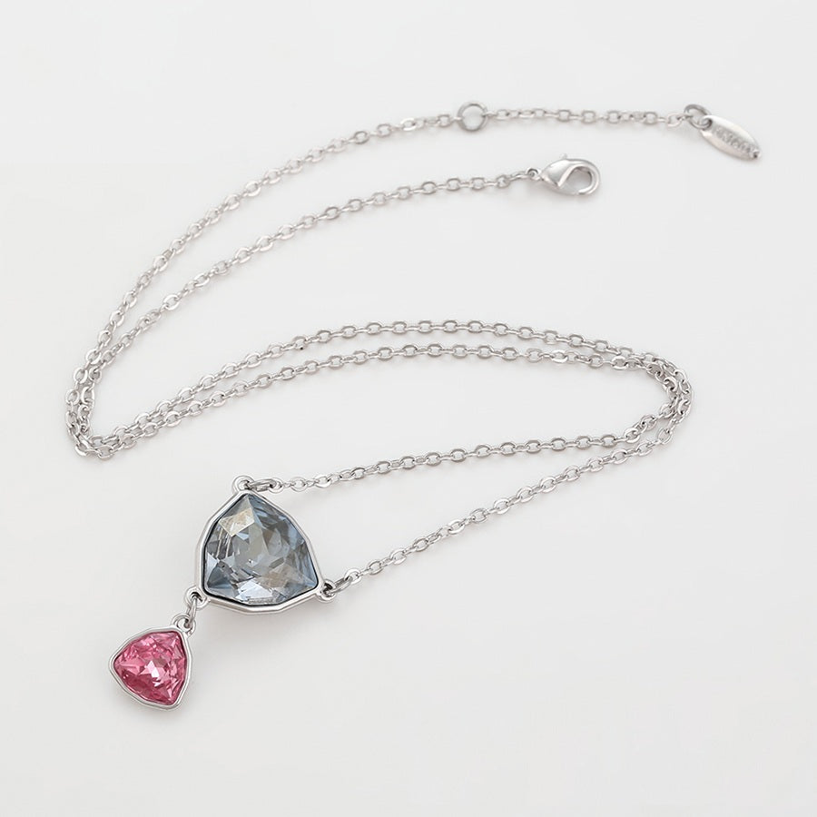 Shree fashion simple crystal necklace (43326-A0 light color)