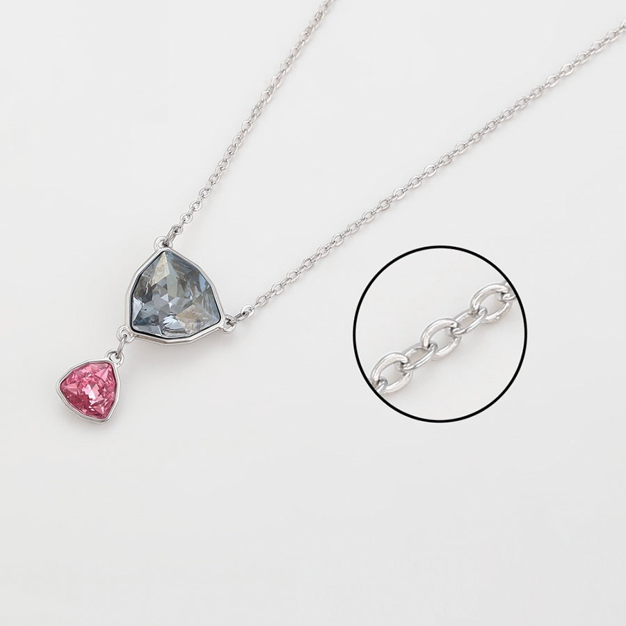 Shree fashion simple crystal necklace (43326-A0 light color)