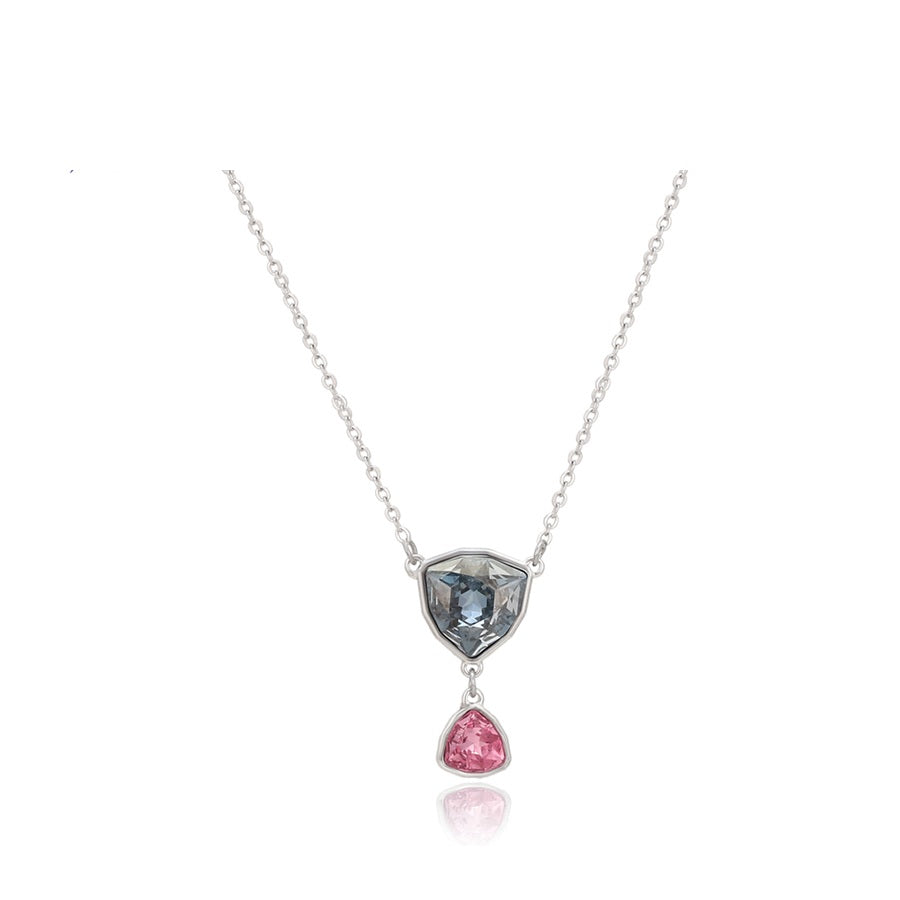 Shree fashion simple crystal necklace (43326-A0 light color)