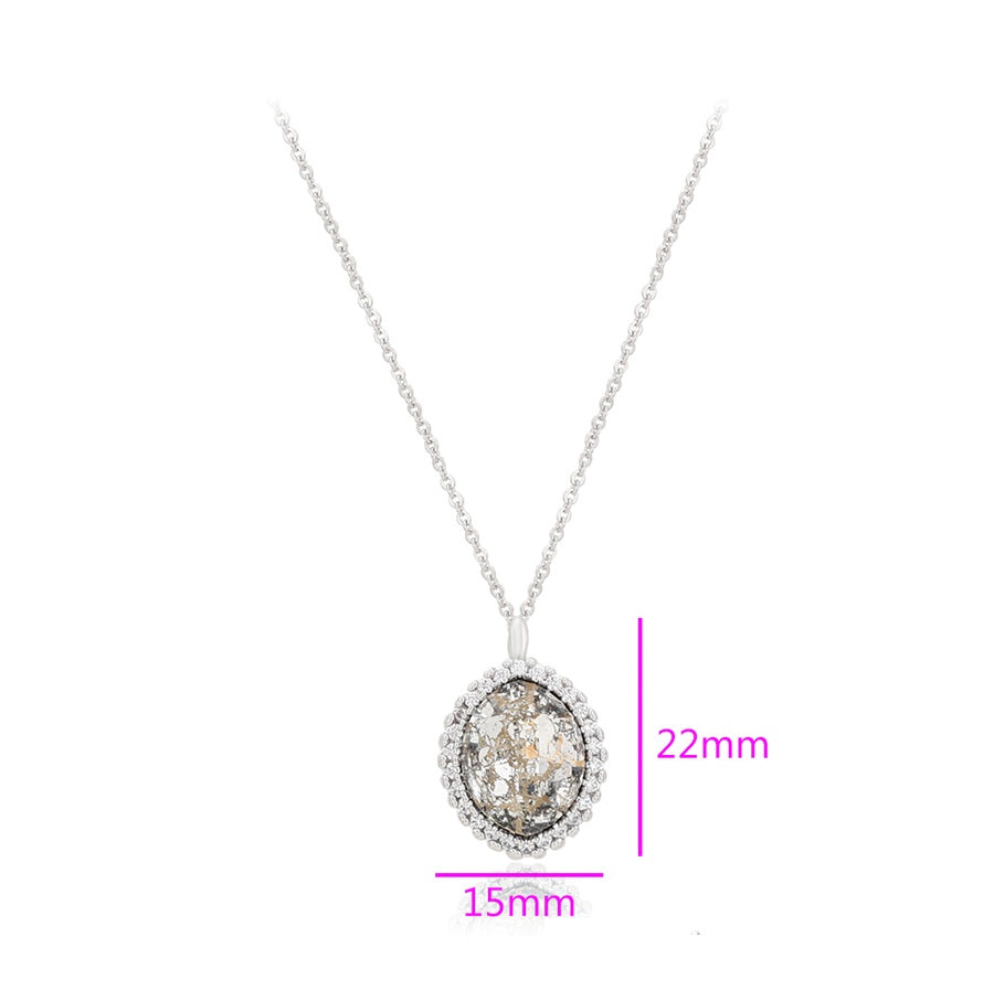 Shree fashion platinum plated necklace  (necklace-00657-A21)