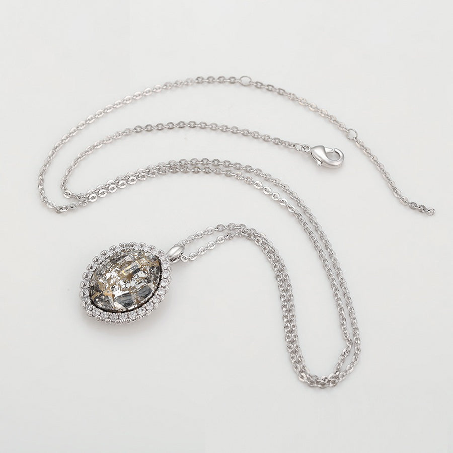 Shree fashion platinum plated necklace  (necklace-00657-A21)