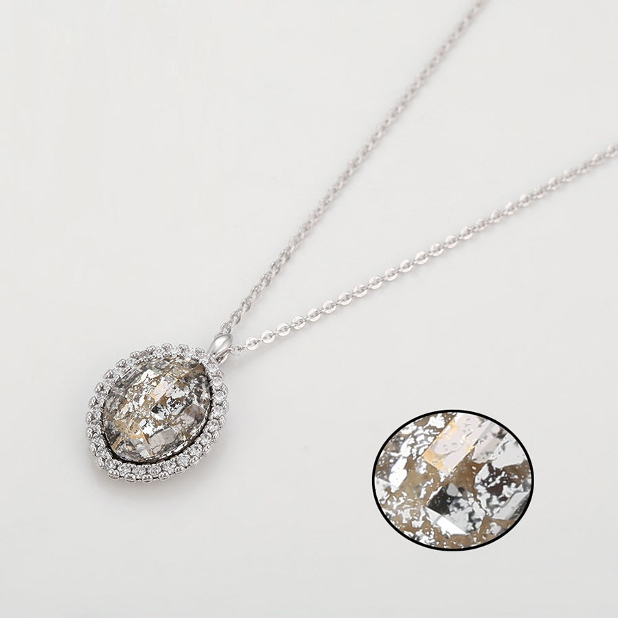 Shree fashion platinum plated necklace  (necklace-00657-A21)