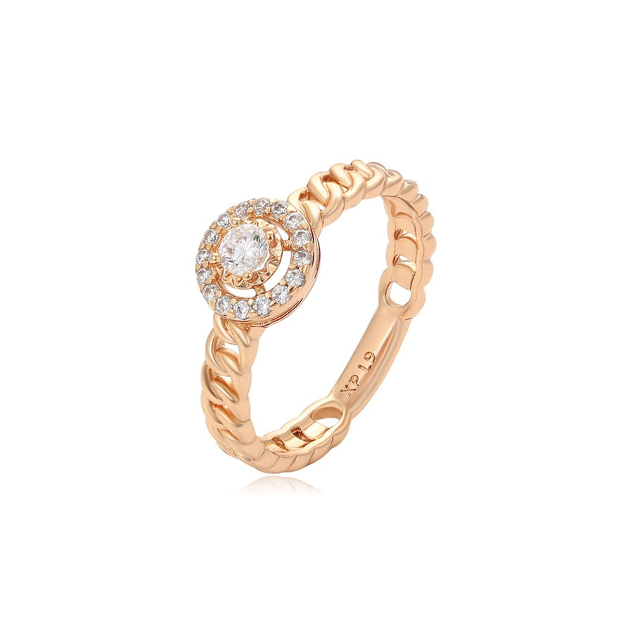 Shreefashion simple 18K gold color ring