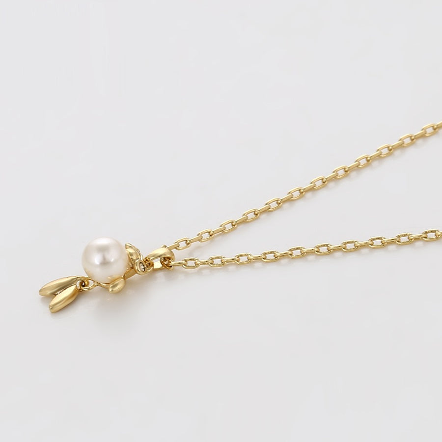 Shree fashion simple 14K gold color necklace （X000772382）