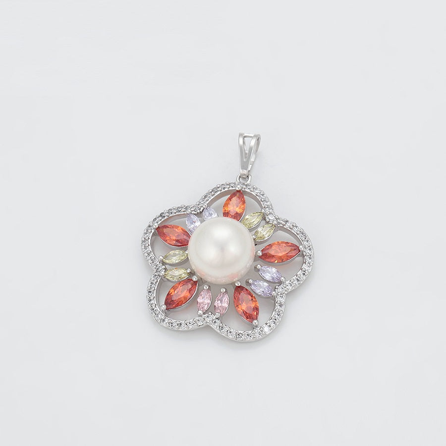 Shree fashion platinum plated pendant (32755-A0)