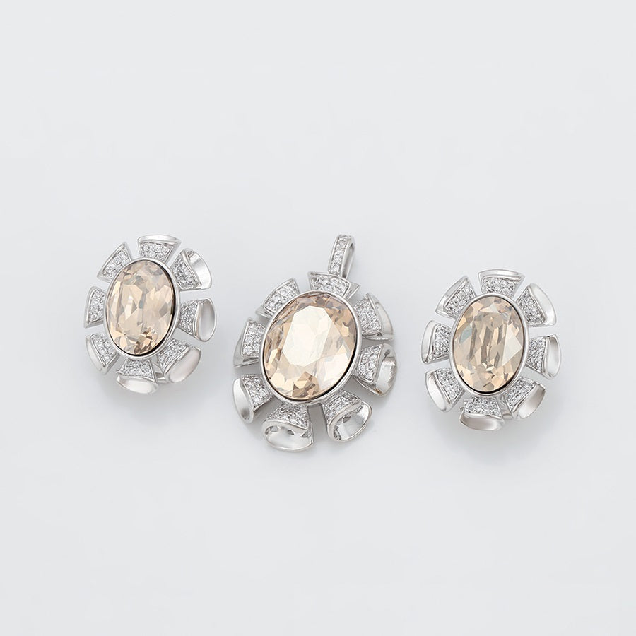 Shree elegant platinum plated luxury set