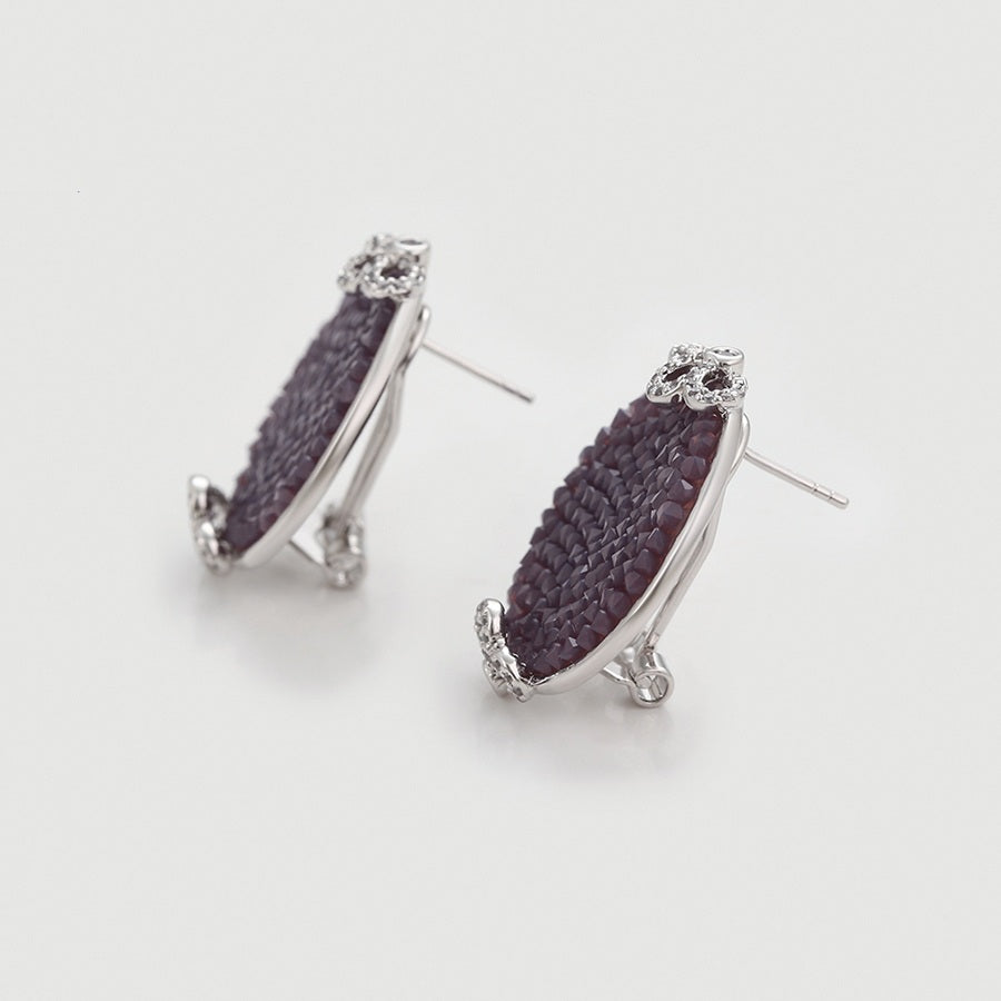 Shree fashion  crystal earring (93893-A5)