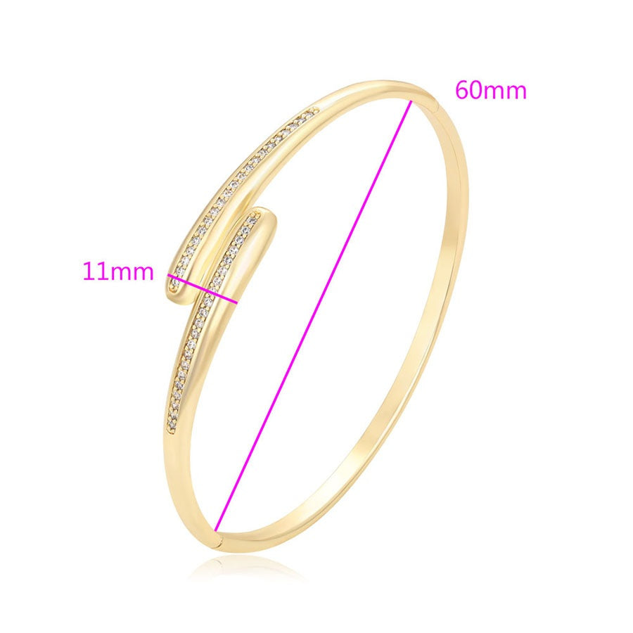 Shree fashion simple 14K gold color bangle （BW2306043102）