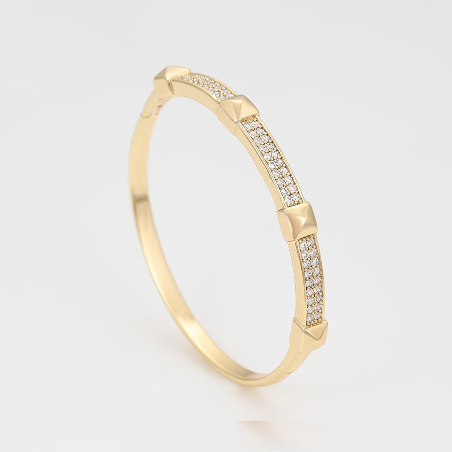Shree fashion simple 14K gold color bangle （X000016828）