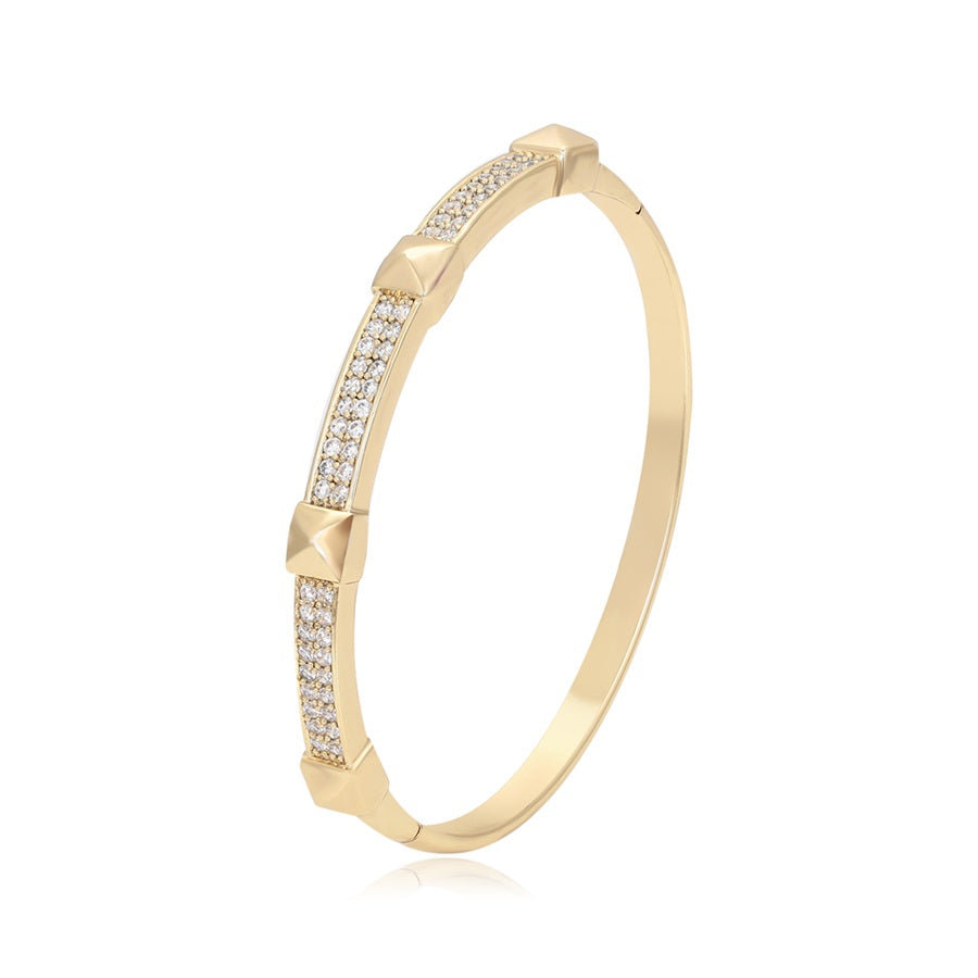 Shree fashion simple 14K gold color bangle （X000016828）