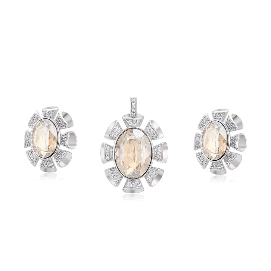 Shree elegant platinum plated luxury set