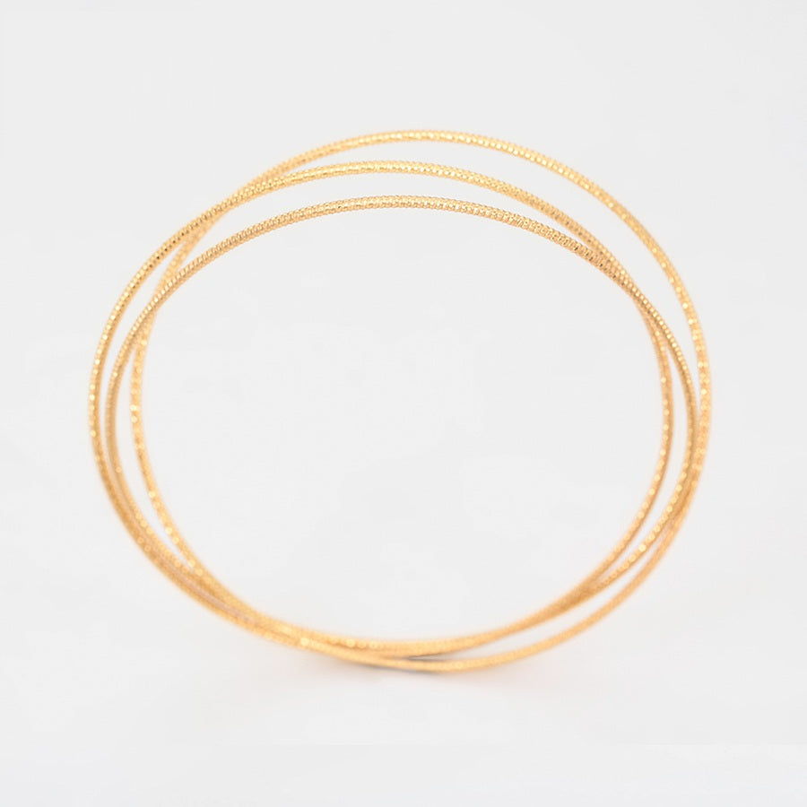 Shree fashion simple 18K gold color bangle （X001030399）