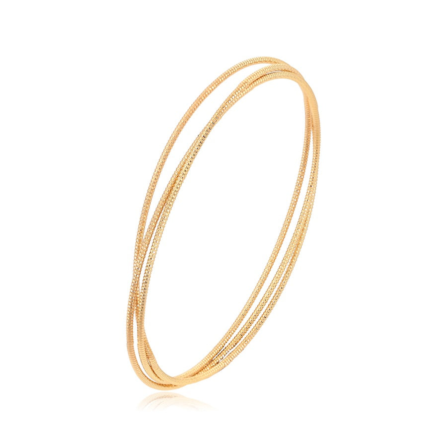 Shree fashion simple 18K gold color bangle （X001030399）