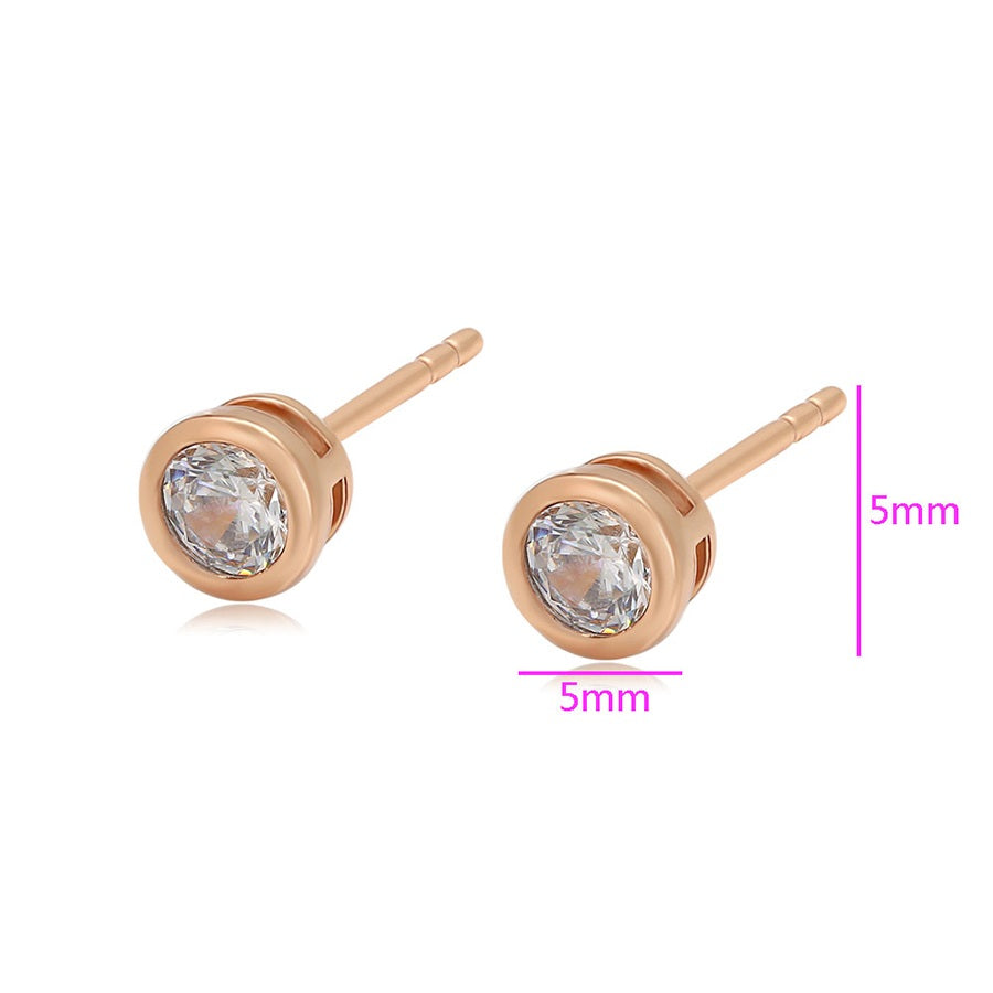 Shree fashion roundstone 5mm earring （X000448812）