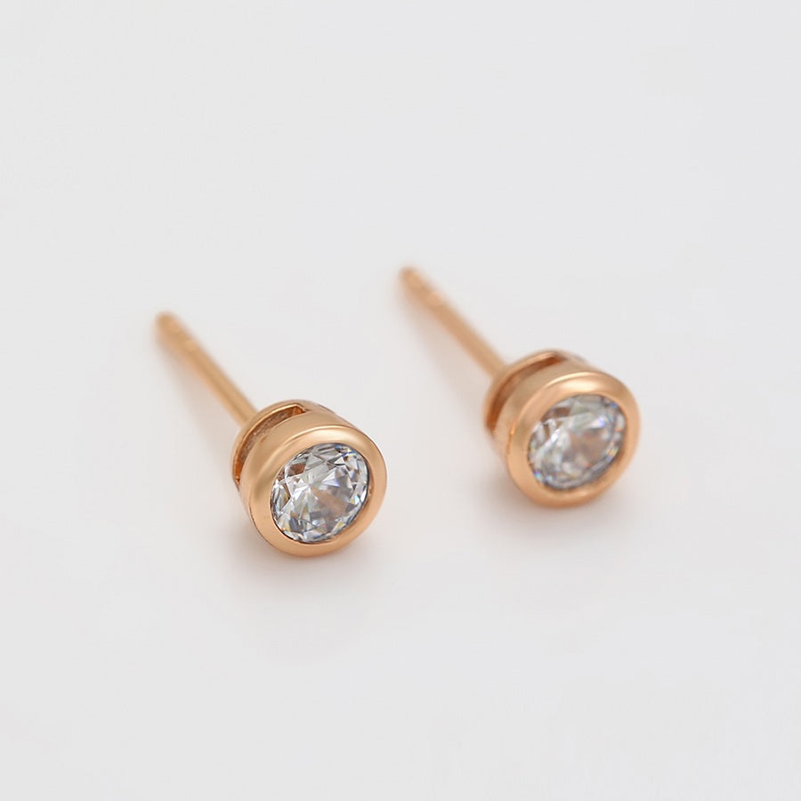 Shree fashion roundstone 5mm earring （X000448812）