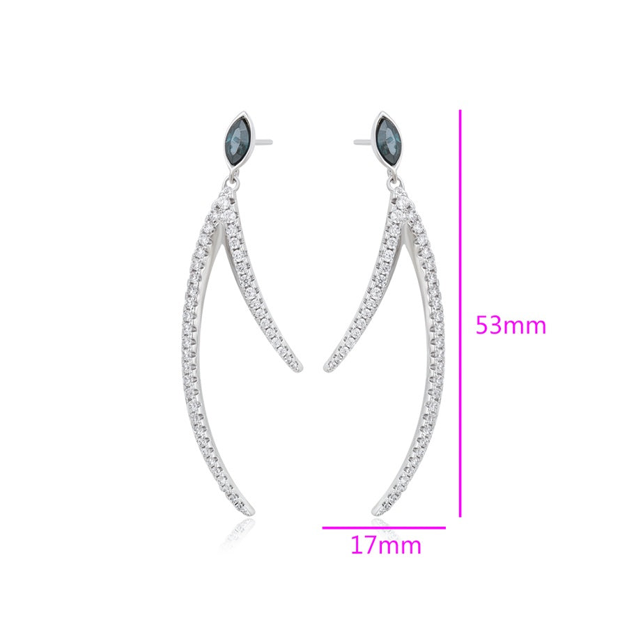 Shree fashion platinum plated earring (93573-A13)