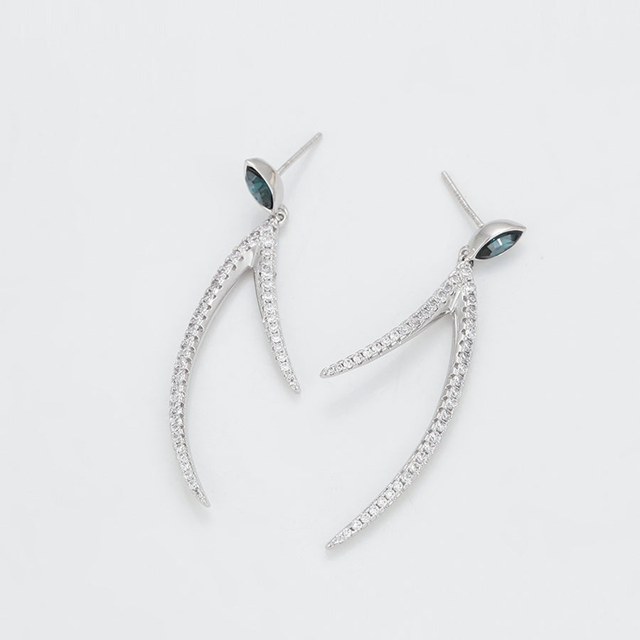 Shree fashion platinum plated earring (93573-A13)