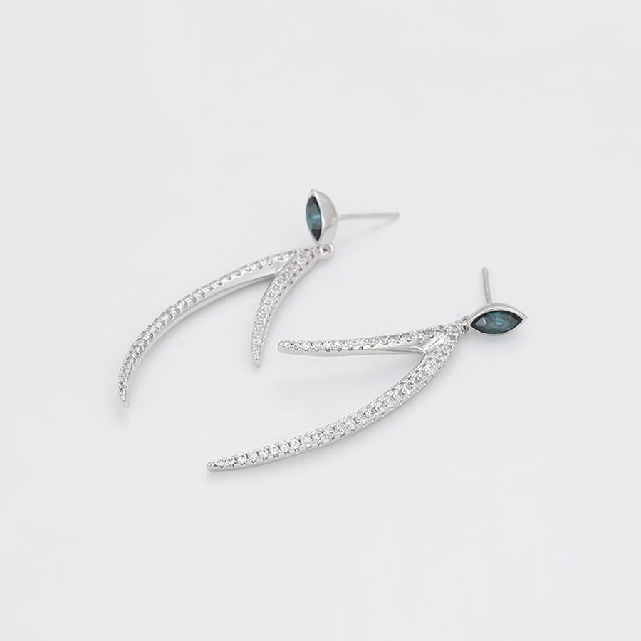 Shree fashion platinum plated earring (93573-A13)