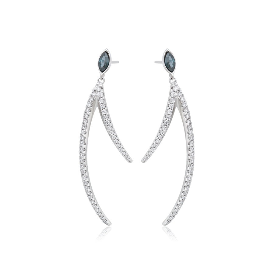 Shree fashion platinum plated earring (93573-A13)