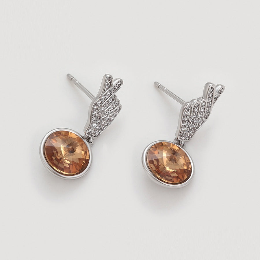 Shree elegant crystal earring (80364-A17)