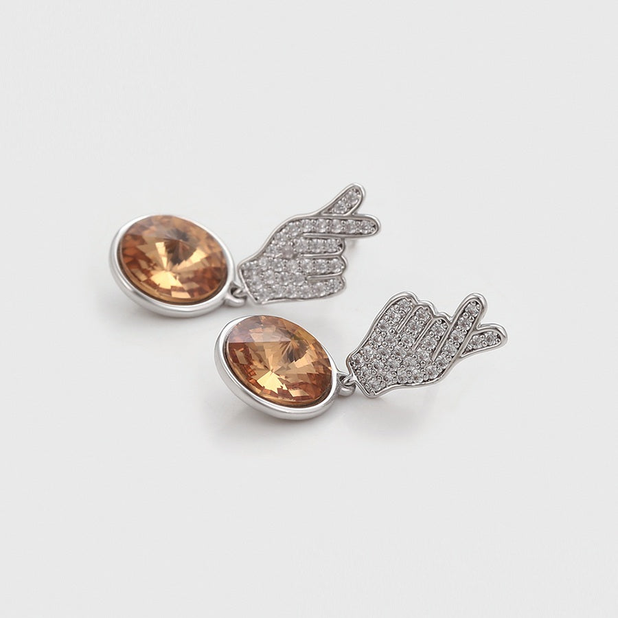 Shree elegant crystal earring (80364-A17)