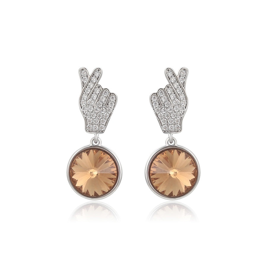 Shree elegant crystal earring (80364-A17)