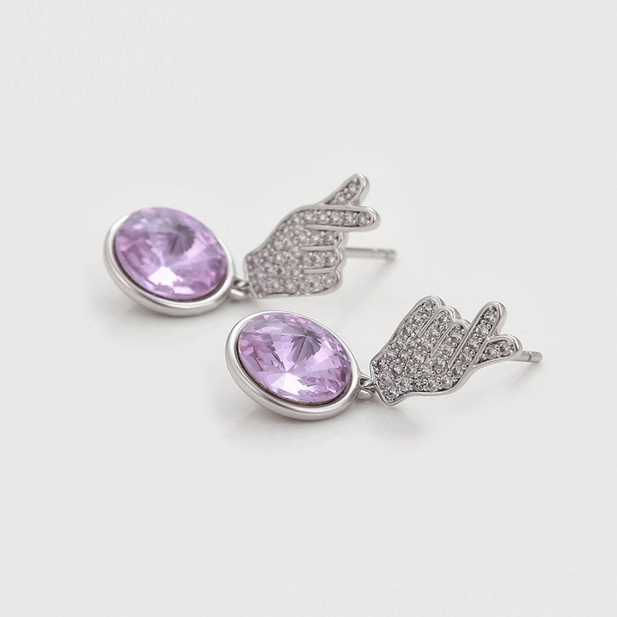 Shree elegant crystal earring (80364-A6)