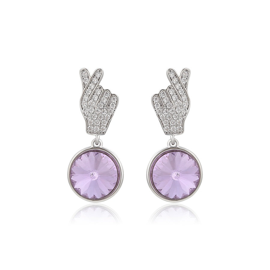 Shree elegant crystal earring (80364-A6)