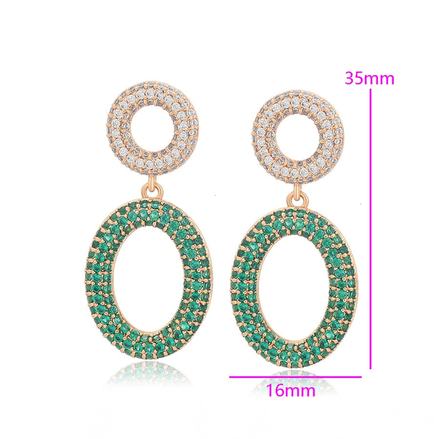 Shree fashion elegant 18K gold color earring （X000830847）