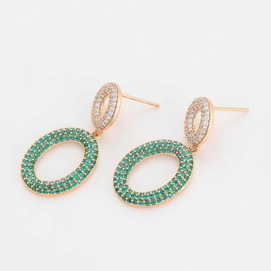 Shree fashion elegant 18K gold color earring （X000830847）