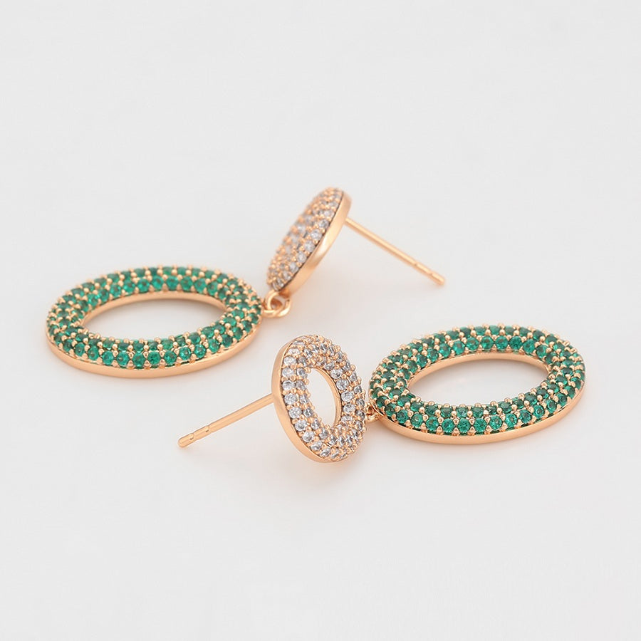 Shree fashion elegant 18K gold color earring （X000830847）