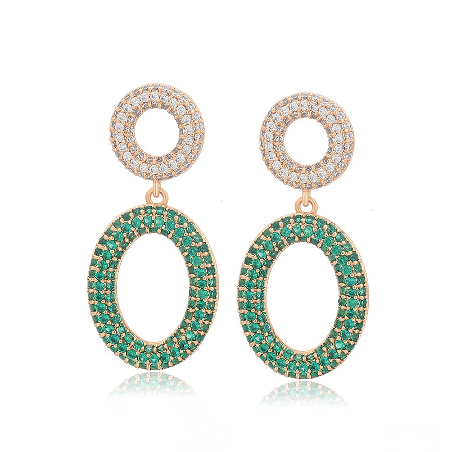 Shree fashion elegant 18K gold color earring （X000830847）