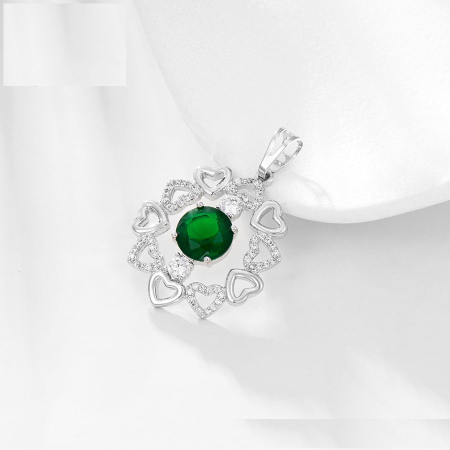 Shree fashion elegant platinum plated With Green Diamond
