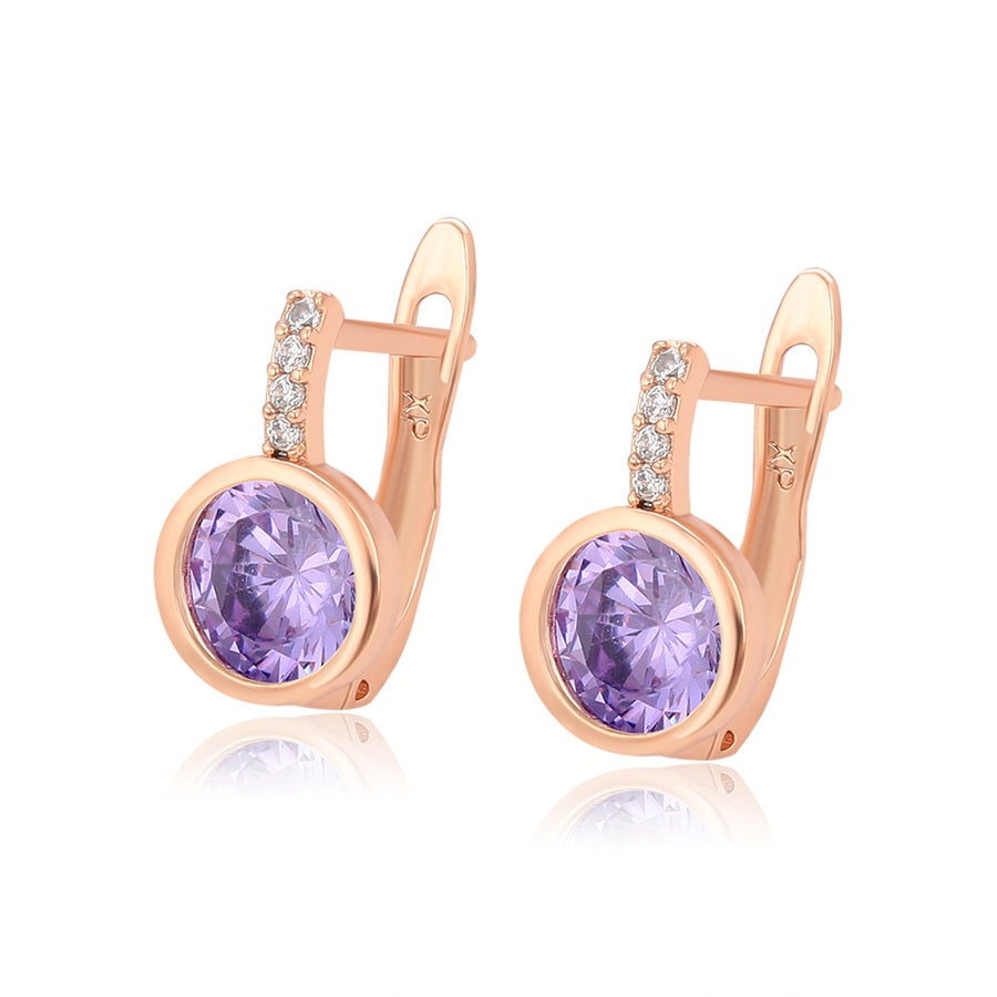 Shree simple rose gold color earring （14E2570905)